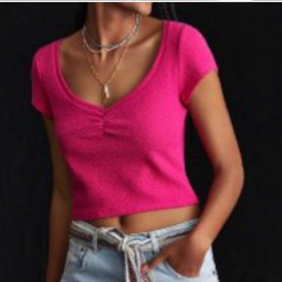 anthropologie Scoop-Neck BabyTee Top - Picture 3 of 12